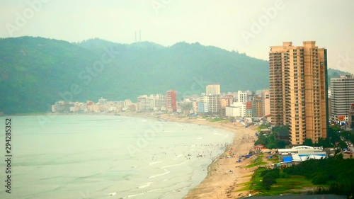 The Huidong Beach coastline in China. photo