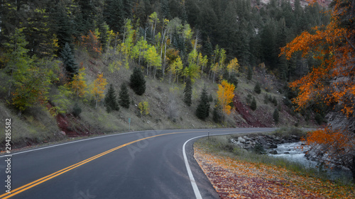 Scenic mountain drive near Aspen Colorado