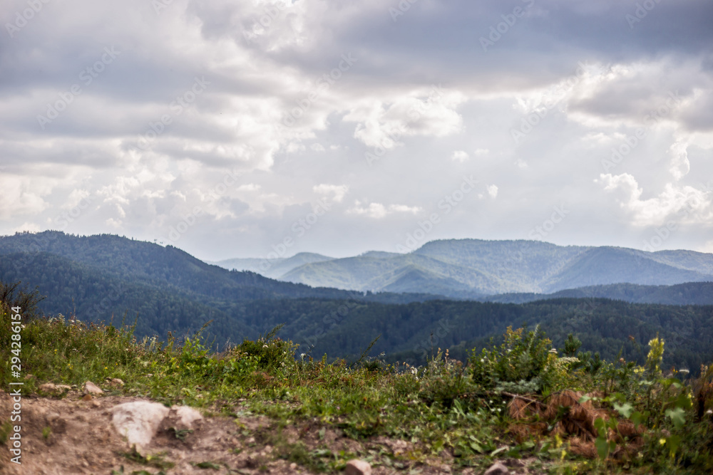 Fototapeta premium landscape with mountains and clouds