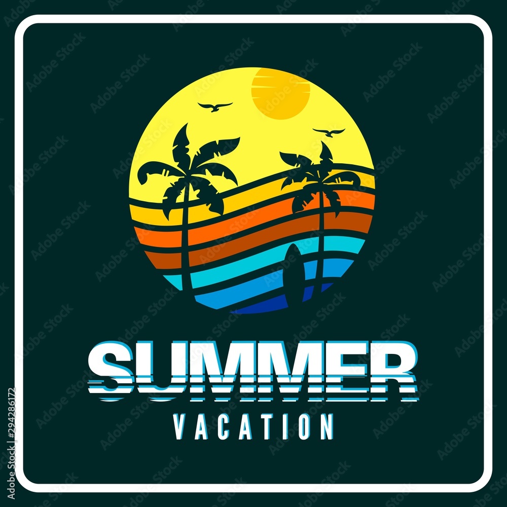 Backgrounds Summer Vacation Vector Logo
