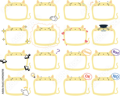 Cute Cat whiteboard set