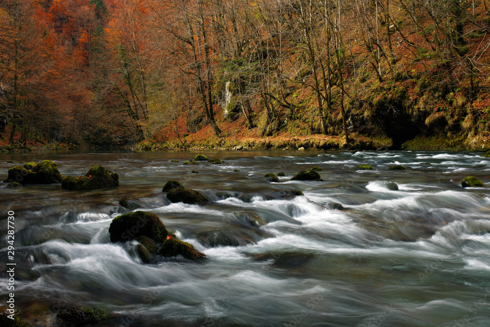 The Kupa (Kolpa) River in autumn, Croatia The Kupa (Kolpa) River in autumn, Croatia