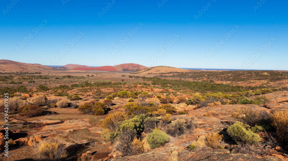 Panoramic view of the desert country in outback Australia