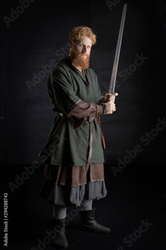 Fényképezés Red-haired Viking warrior