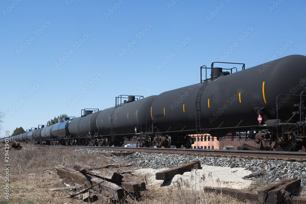 unidentified black railway petrolium tank car train unidentified black railway petrolium tank car train