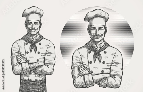 Male Chef Hatching Illustration