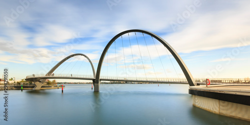 Elizabeth Quay Bridge after sunset