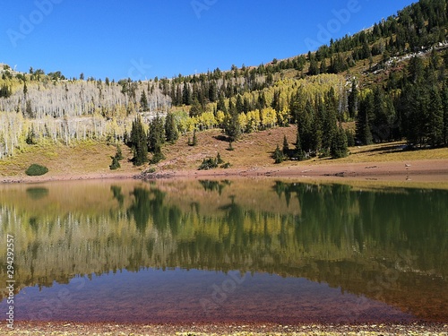 Reflection on the water of the Desolation Lake photo