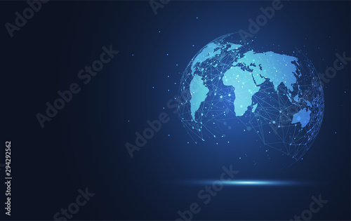 Global network connection Fototapet