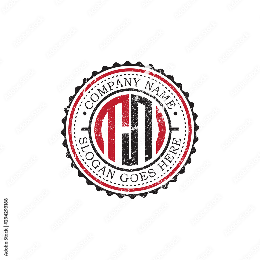 Fototapeta premium TN initial logo inspirations,vintage badge logo template