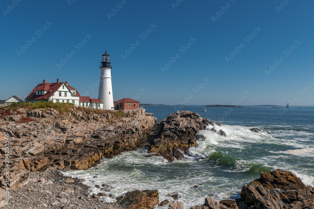 Portland Head Light, is a historic lighthouse in Cape Elizabeth, Maine.