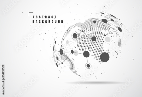 Global network connection. World map point and line composition concept of global business. Vector Illustration