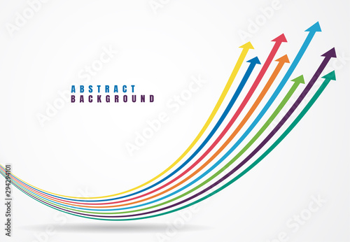 Financial growth arrows with colorful. Vector illustration