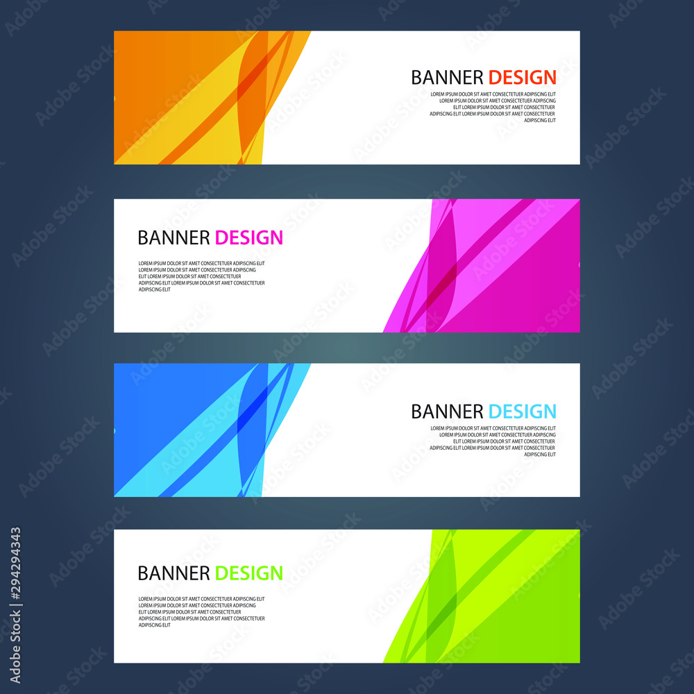 Naklejka premium Vector Abstract design banner web template