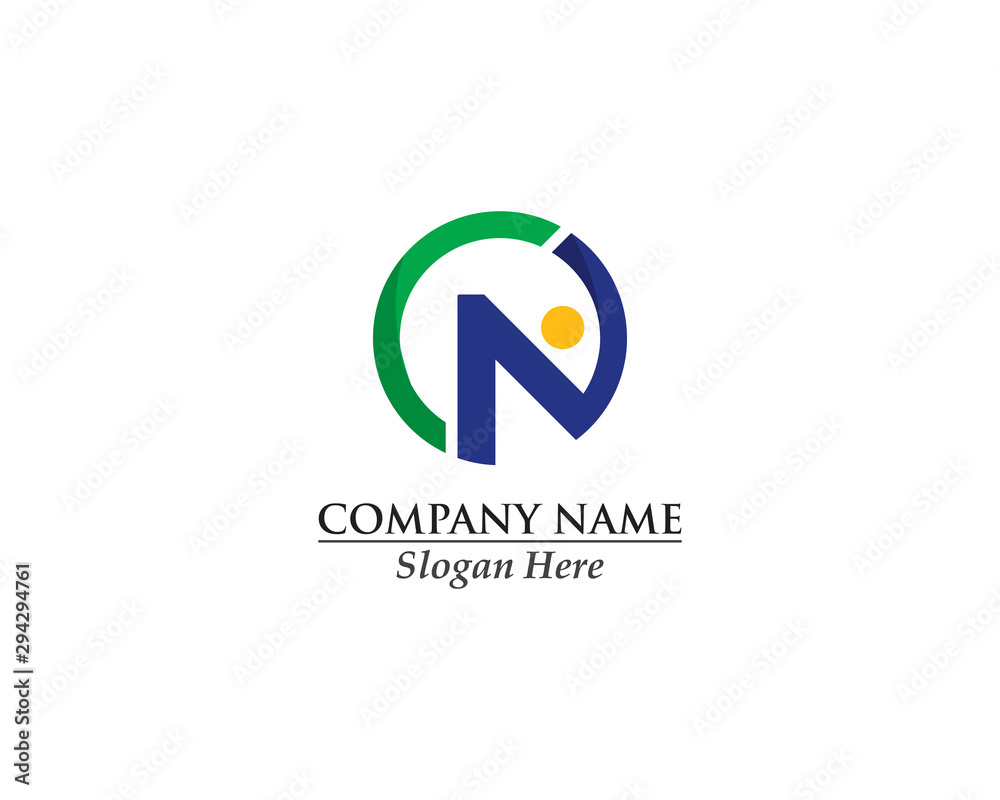 Abstract creative logo initial N concept design Abstract creative logo initial N concept design