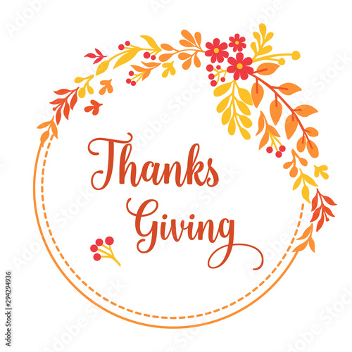 Wallpaper Mural Banner thanksgiving, with abstract autumn leaves frame. Vector Torontodigital.ca