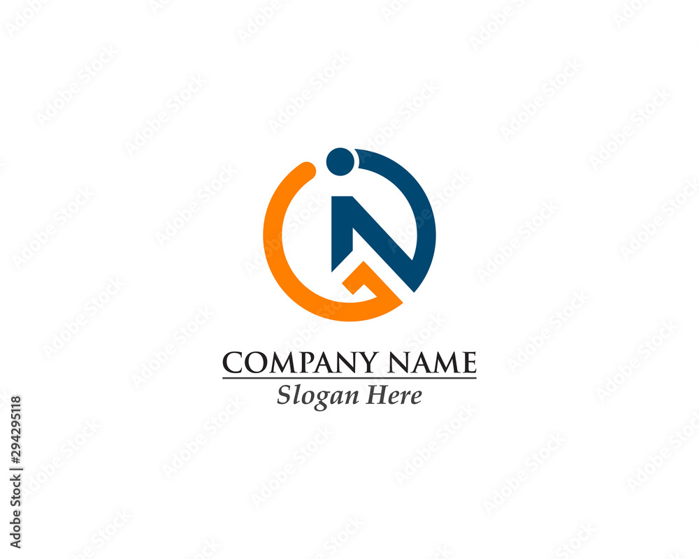 Abstract creative logo initial N concept design Abstract creative logo initial N concept design