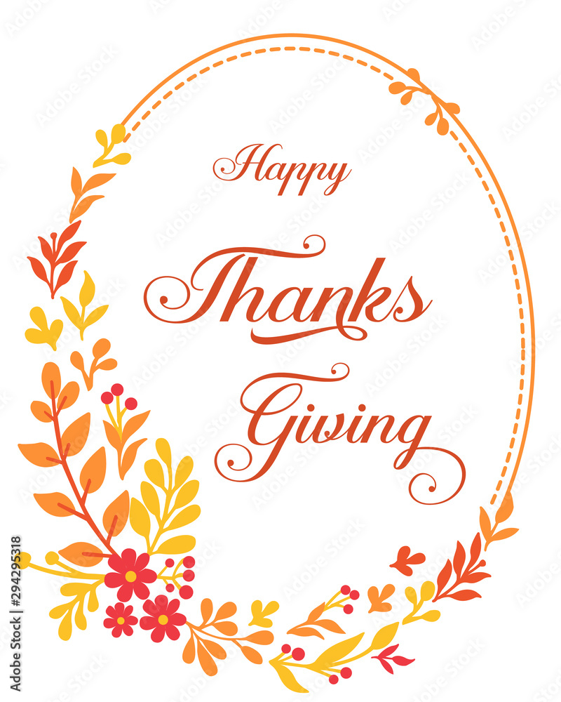 Card template of thanksgiving, with various style of autumn leaves frame. Vector