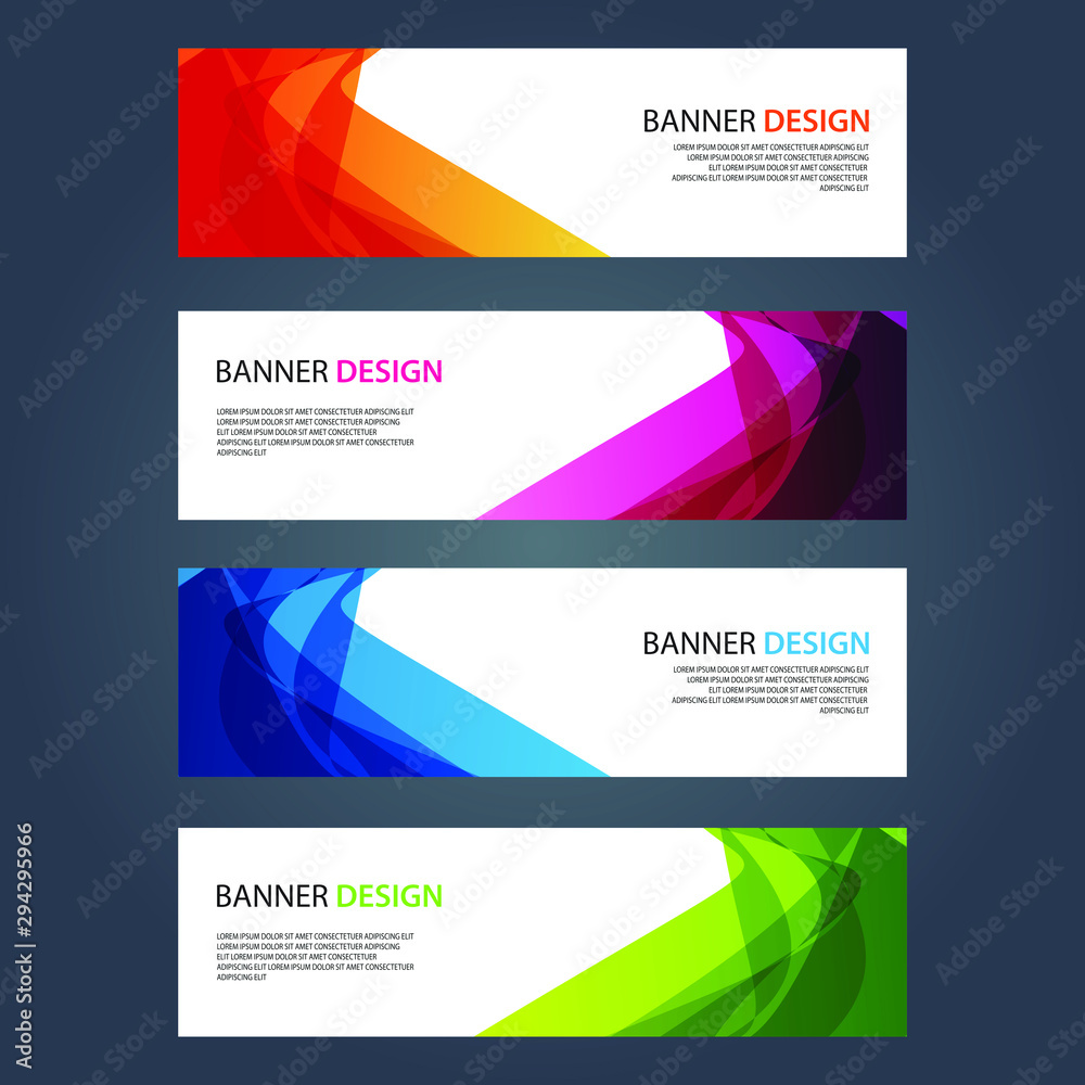 Naklejka premium Vector Abstract design banner web template