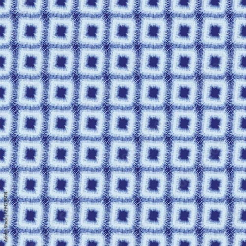 A seamless vector abstract pattern with indigo square shapes. Surface print design.