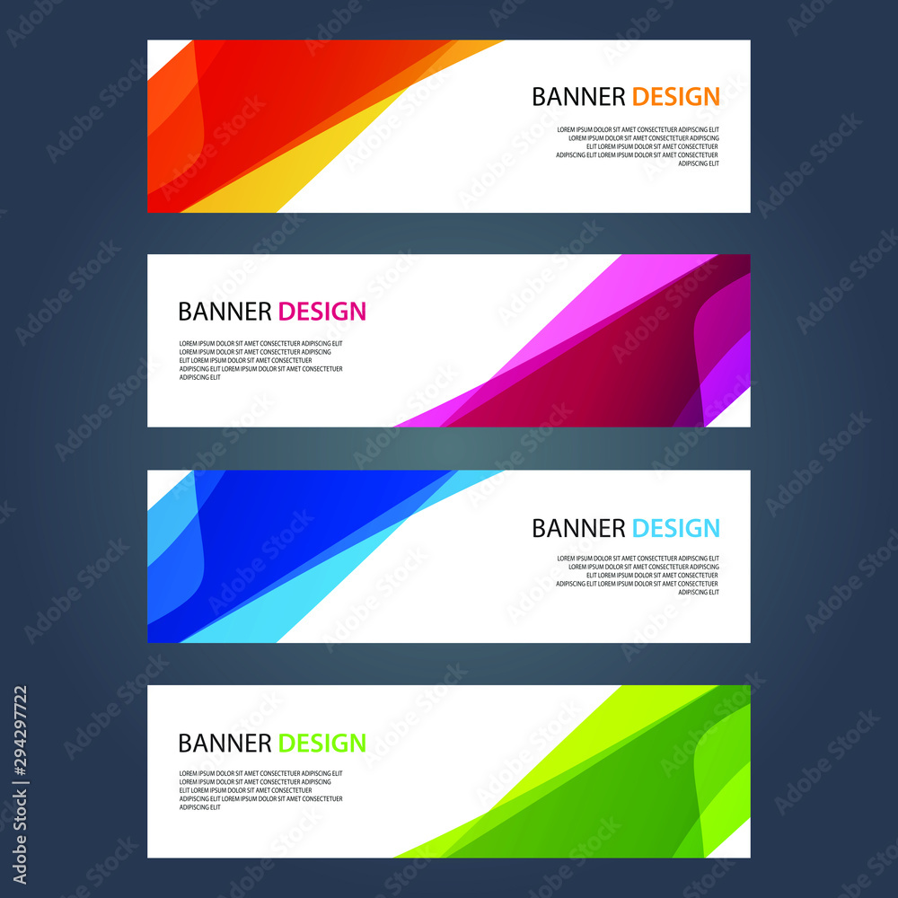 Naklejka premium Vector Abstract design banner web template