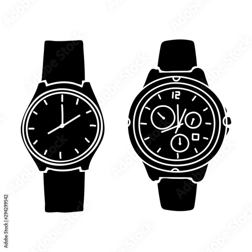 silhouette design wristwatch