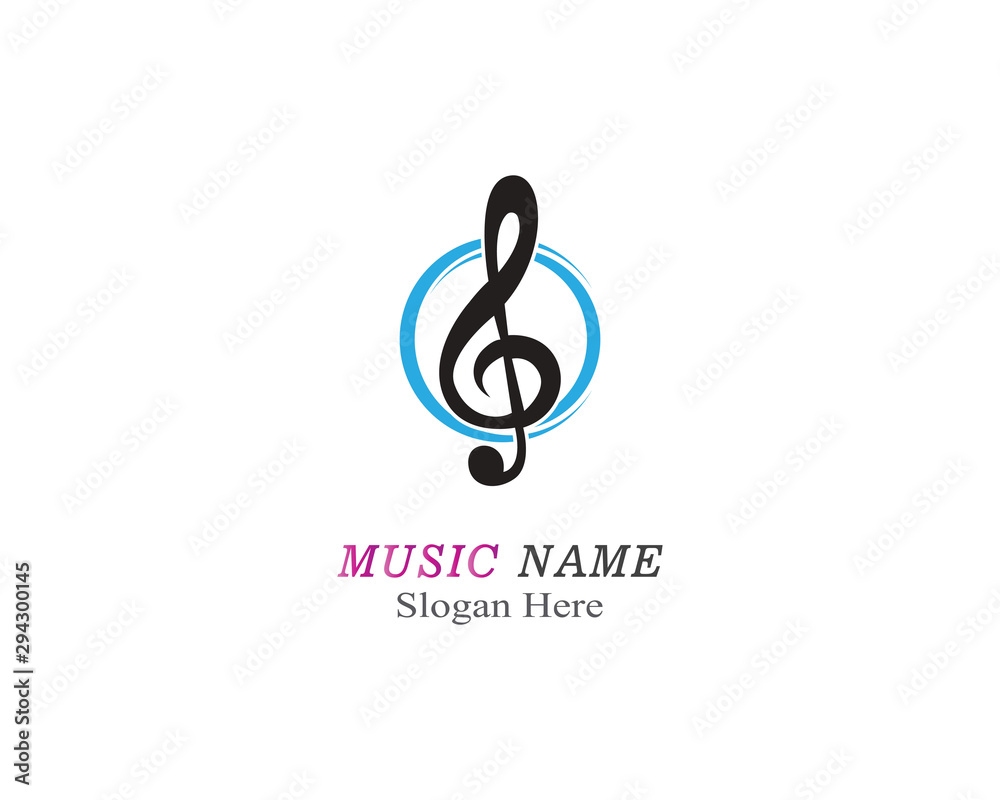 Music note illustration icon vector template Music note illustration icon vector template