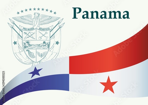 Flag of Panama, Republic of Panama. Bright, colorful vector illustration © Виталий Салин