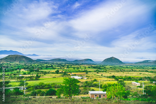A mountain view in Teotitlan del Valle, Oaxaca, Mexoco photo