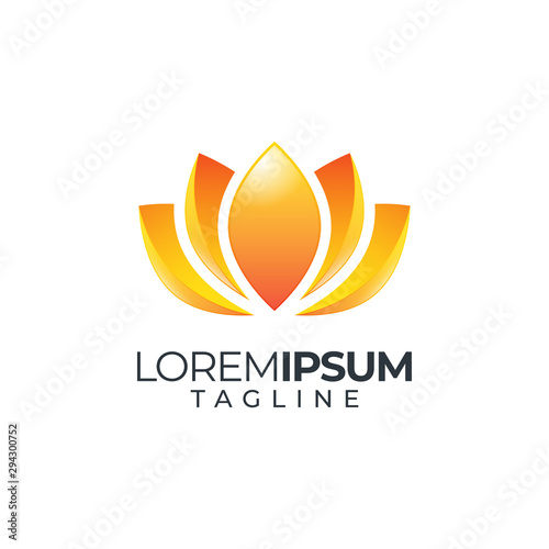 Lotus logo icon design template vector isolated illustration