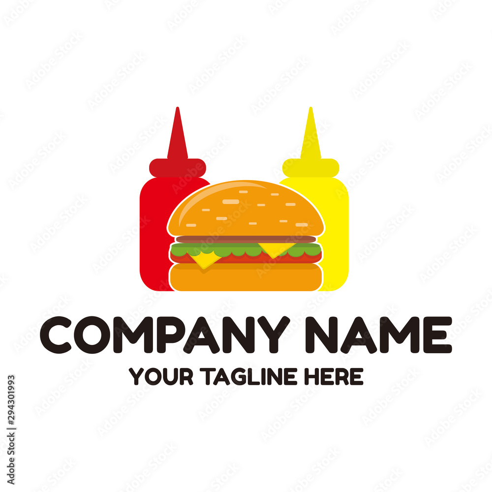 Souce Bread Burger Logo Souce Bread Burger Logo