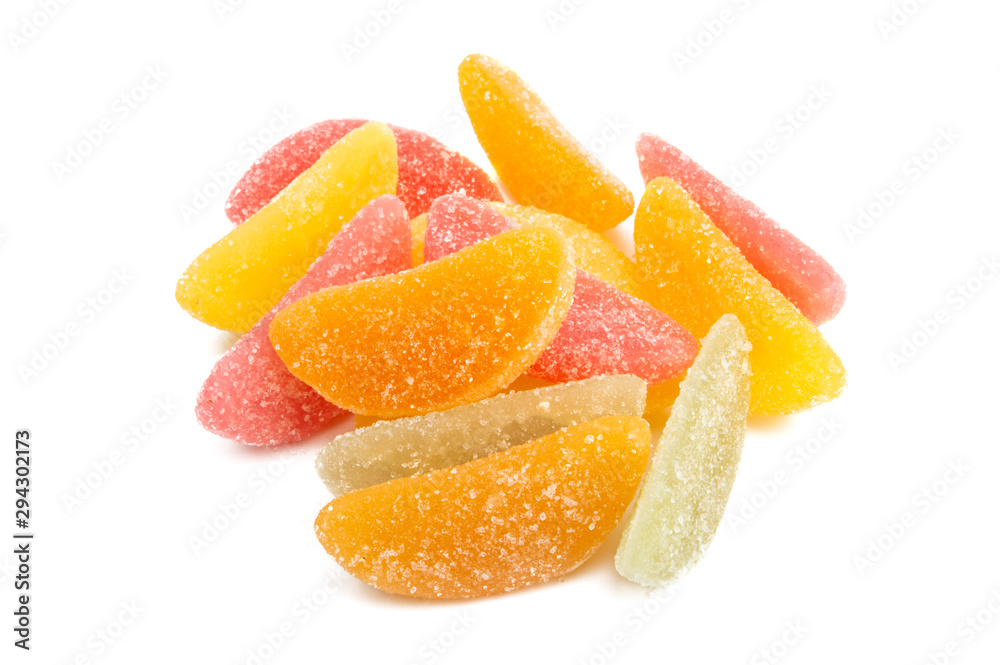 fruit jelly candies isolated fruit jelly candies isolated
