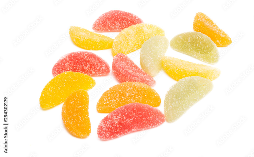 fruit jelly candies isolated fruit jelly candies isolated