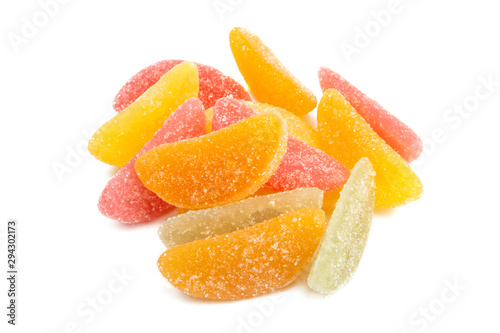 fruit jelly candies isolated