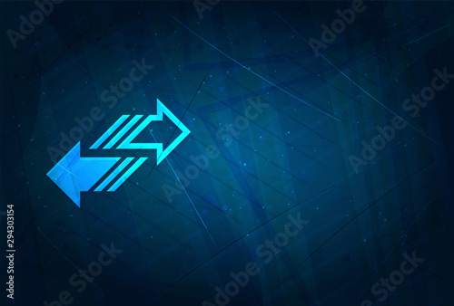Fotomurale Transfer arrow icon futuristic digital abstract blue background