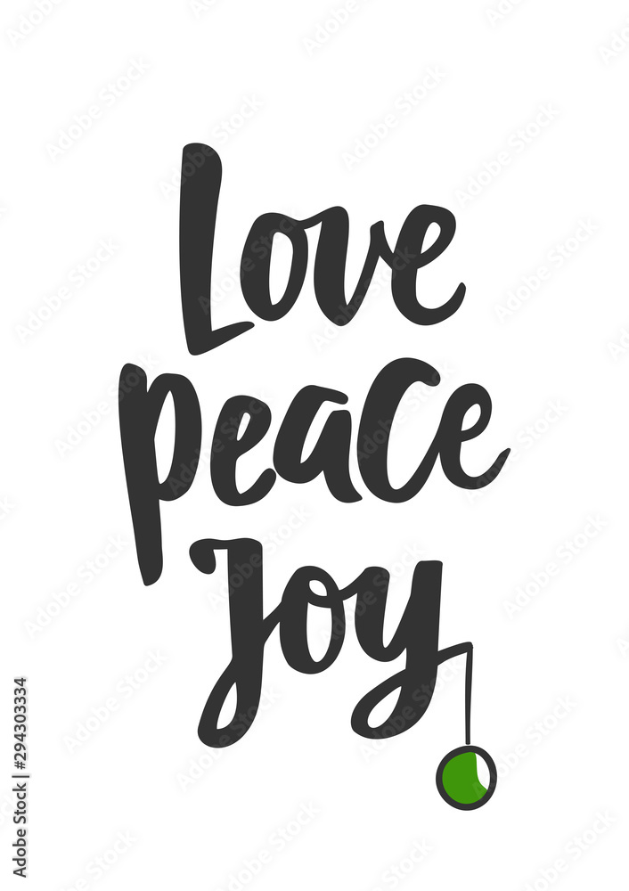 Simple Christmas card. Hand drawn text and holiday symbols Simple Christmas card. Hand drawn text and holiday symbols