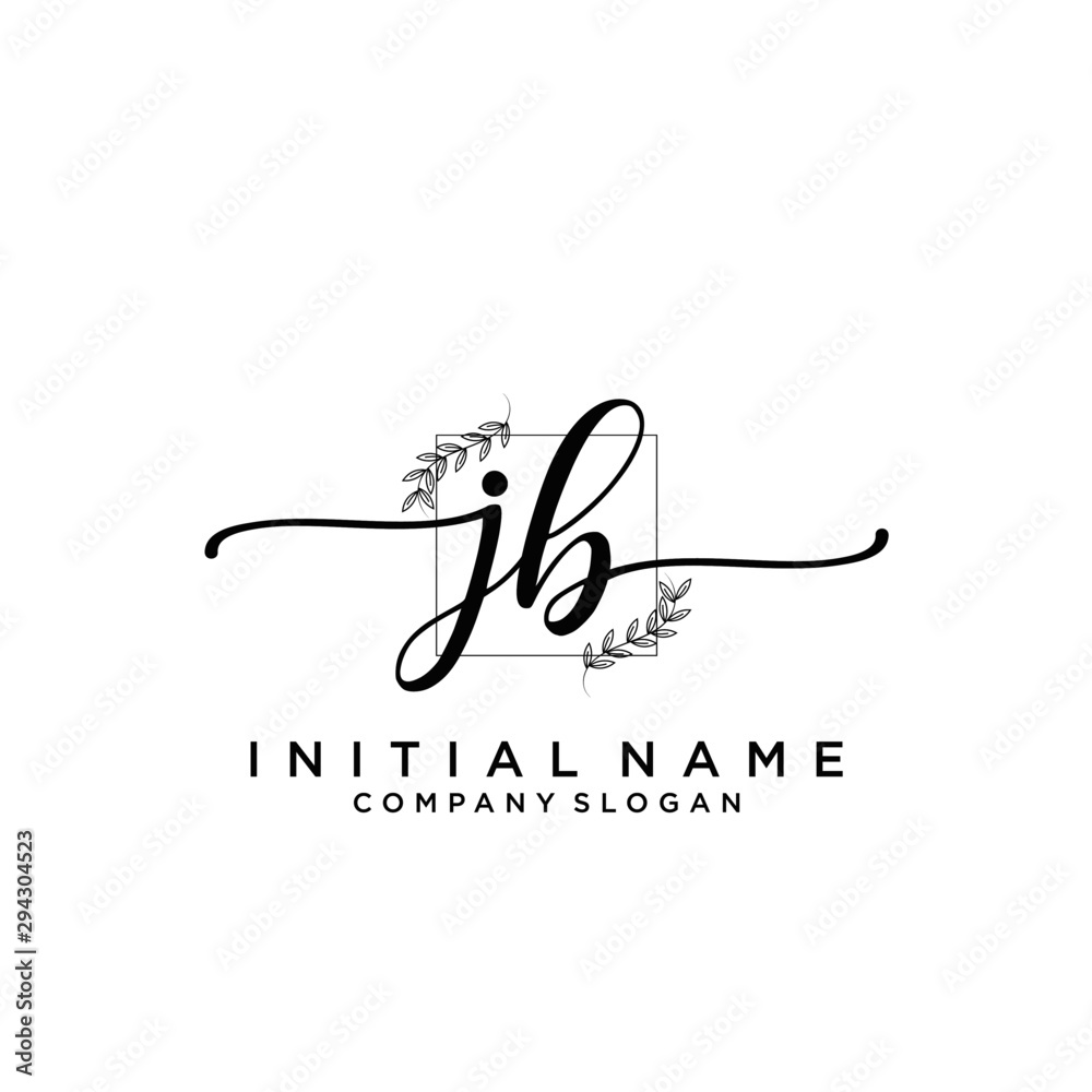 JB Beauty vector initial logo, handwriting logo. JB Beauty vector initial logo, handwriting logo.
