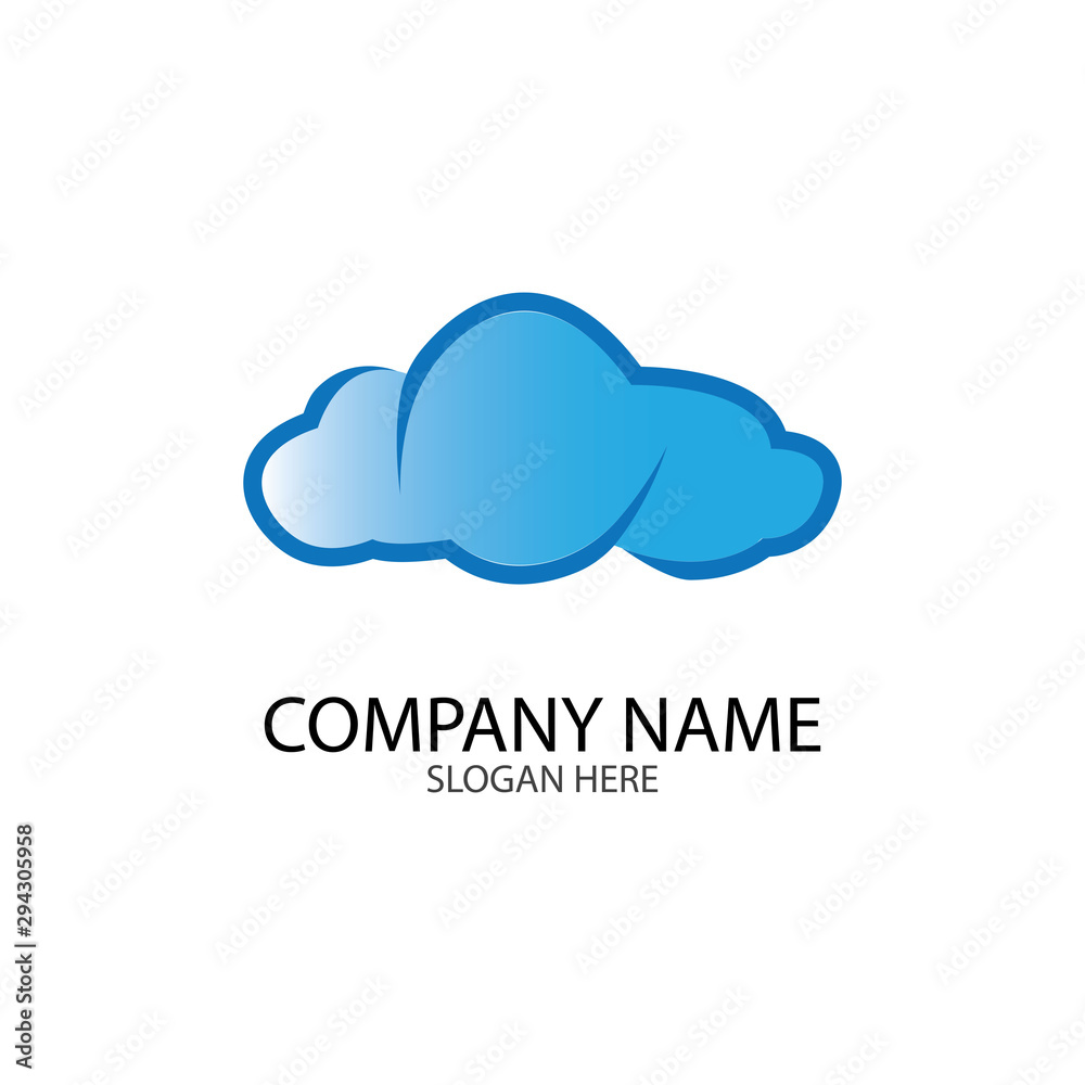 Cloud template vector Cloud template vector