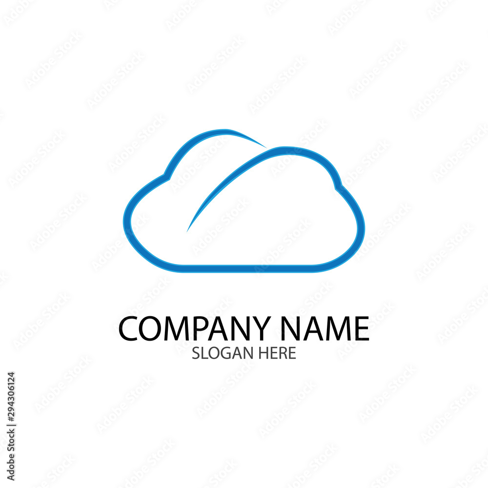 Cloud template vector