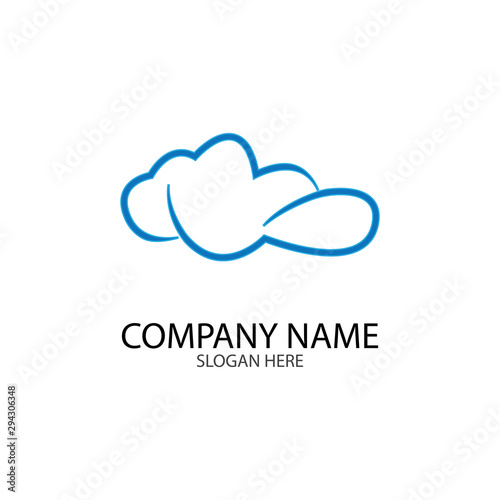 Cloud template vector