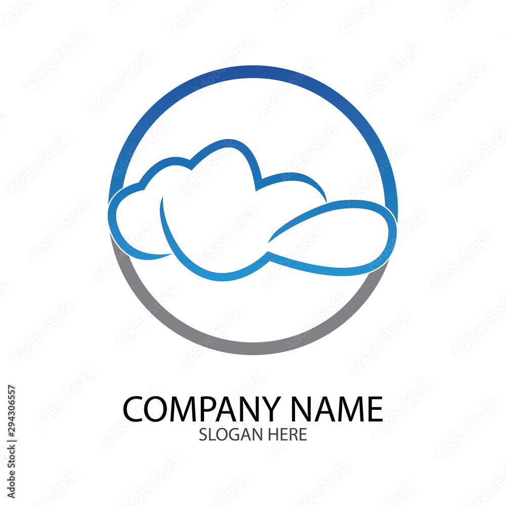 Cloud template vector Cloud template vector