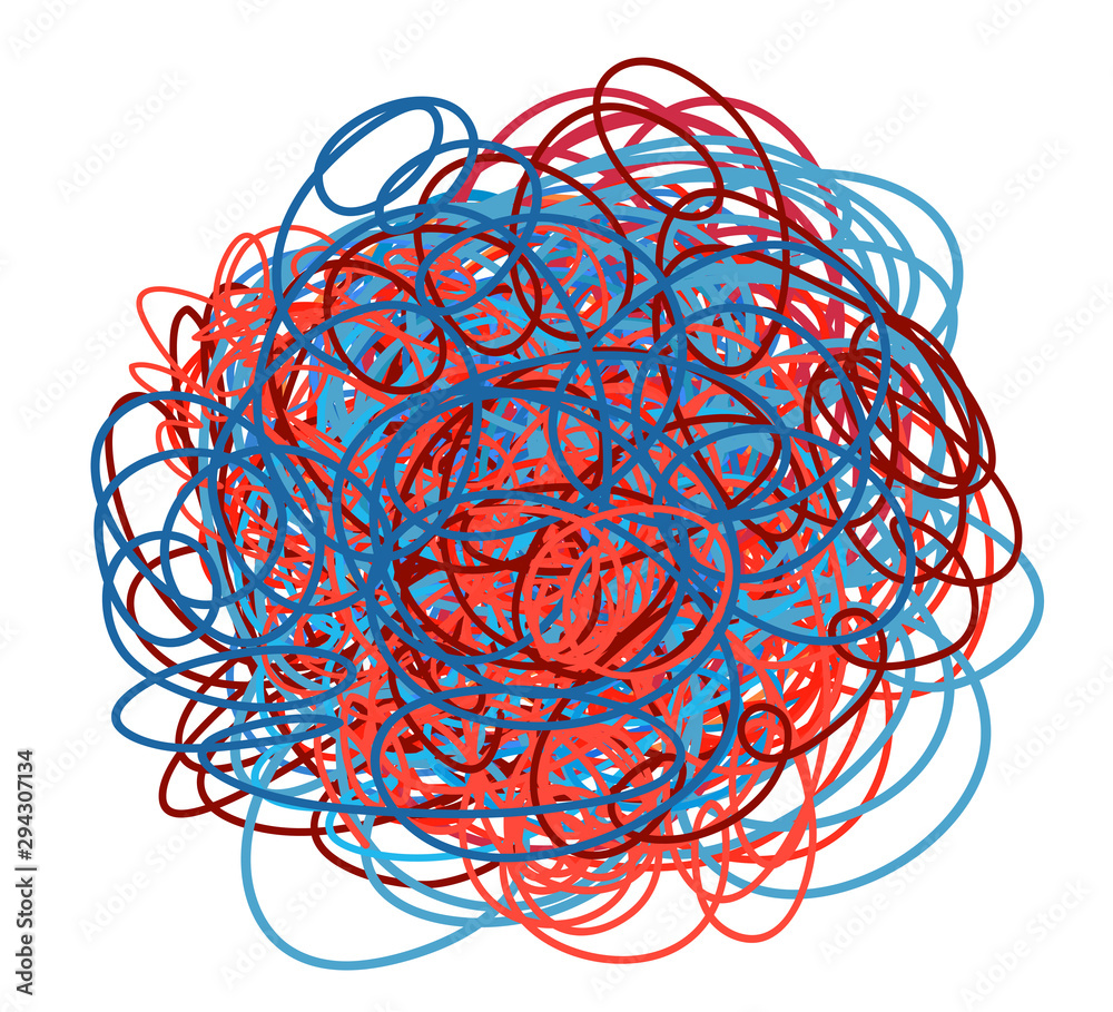 Colorful tangled on white. Chaos pattern. Scribble sketch. Bright background with array of lines. Intricate chaotic texture. Art creation. Print for polygraphy, posters and t-shirts Colorful tangled on white. Chaos pattern. Scribble sketch. Bright background with array of lines. Intricate chaotic texture. Art creation. Print for polygraphy, posters and t-shirts