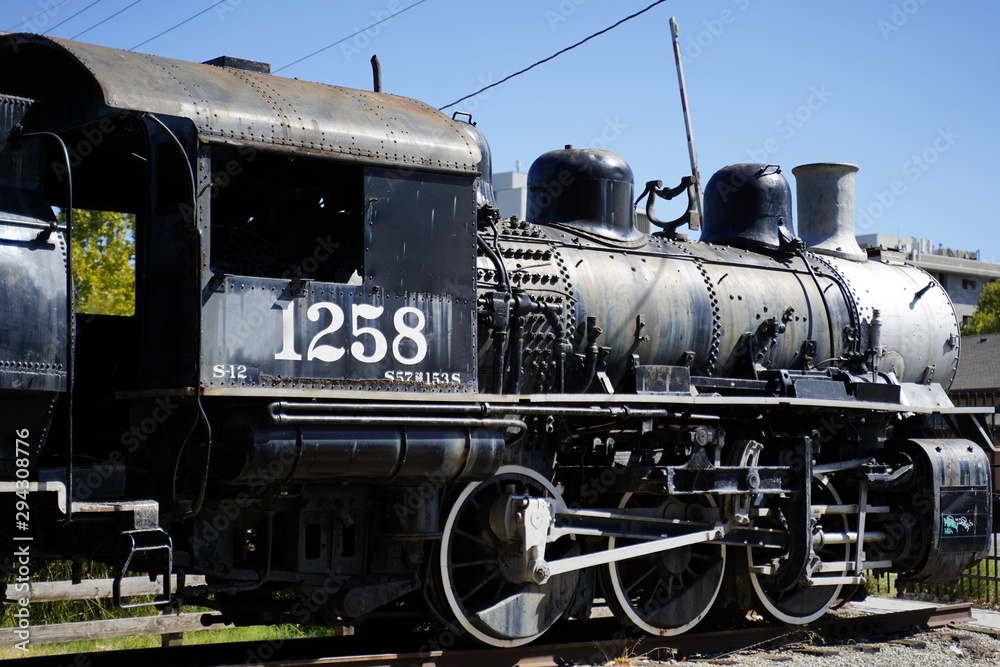 Naklejka premium Old Train engine cabooz connector train signs