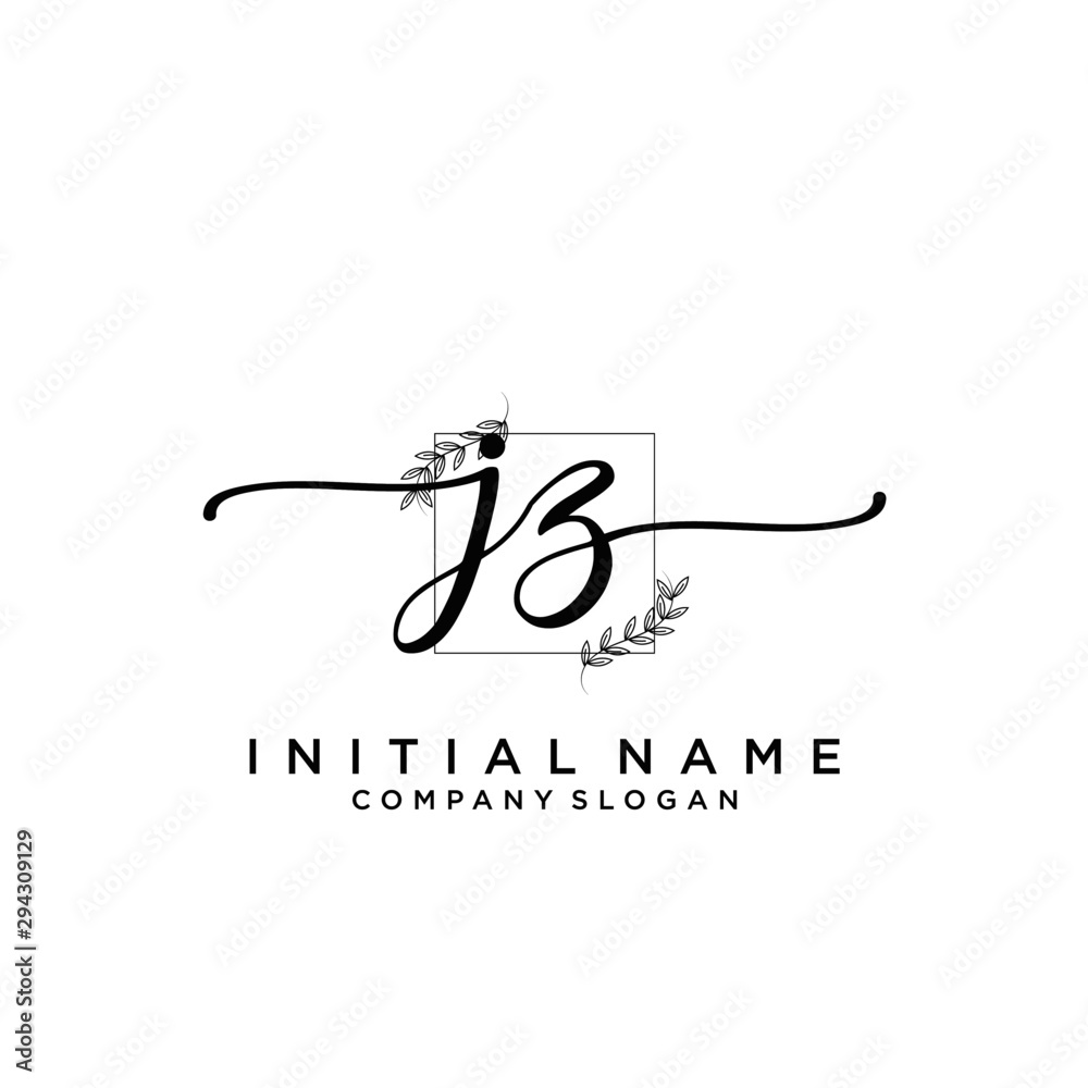 JZ Beauty vector initial logo, handwriting logo. JZ Beauty vector initial logo, handwriting logo.