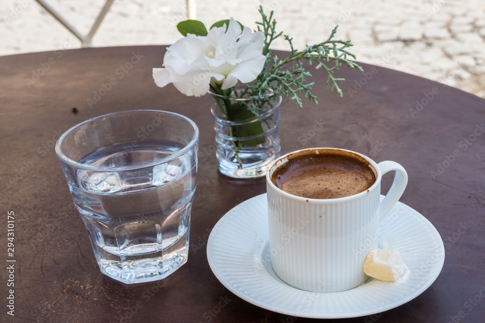 Turkish coffee with Turkish delight Turkish coffee with Turkish delight