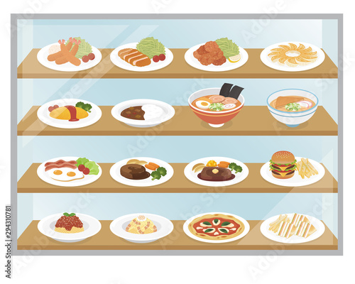 Dishes on the shelf