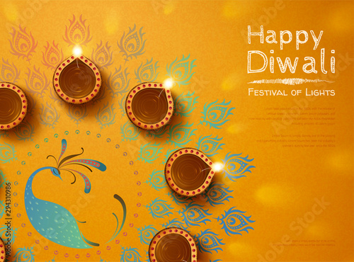 Top view of diwali design