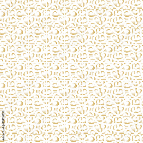 A seamless vector abstract lacy grid pattern with swirl lines. Surace print design.