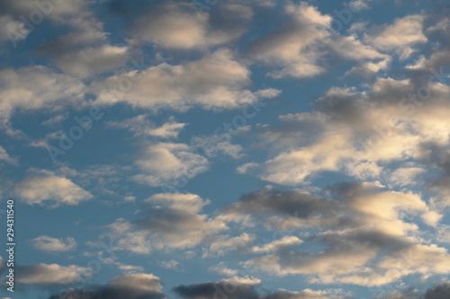 Fototapeta Naklejka Na Ścianę i Meble -  cloudy sky at dawn early autumn morning