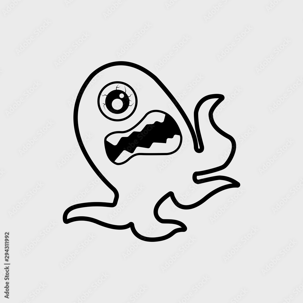 Ghost icon, Halloween. EPS vector file Ghost icon, Halloween. EPS vector file